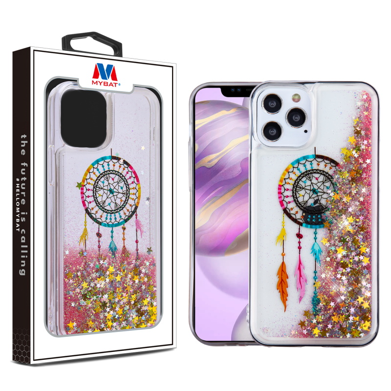 Picture of MyBat Quicksand Glitter Hybrid Protector Case for Apple iPhone 12 Pro Max (6.7) - Dreamcatcher & Gold Stars